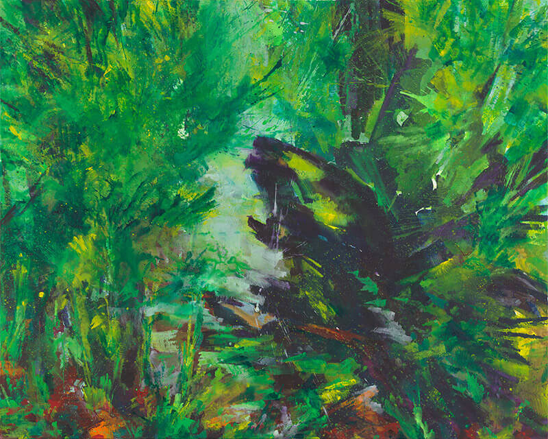 Bernd Zimmer | Gestürzter Baum, 2014 | Acryl/Leinwand | 160 x 200 cm | WVZ 2450