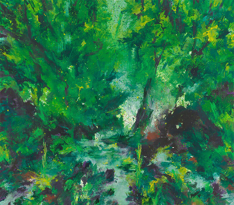 Bernd Zimmer | Kristallwelt. Baum III, 2014 | Acryl/Leinwand | 210 x 240 cm | WVZ 2452