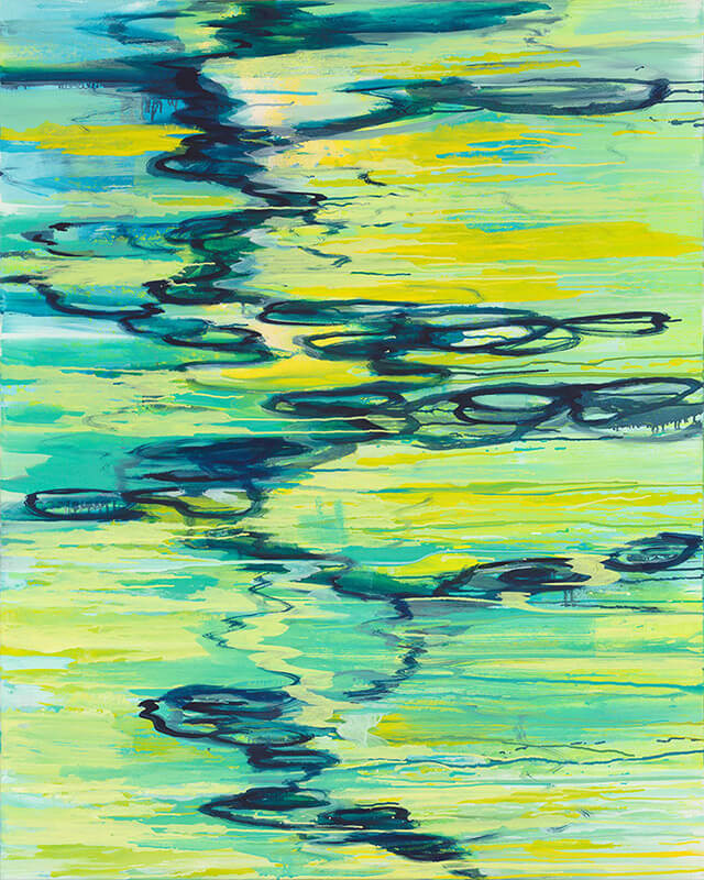 Bernd Zimmer | Fluss II, 2014 | Acryl/Leinwand | 150 x 120 cm | WVZ 2454