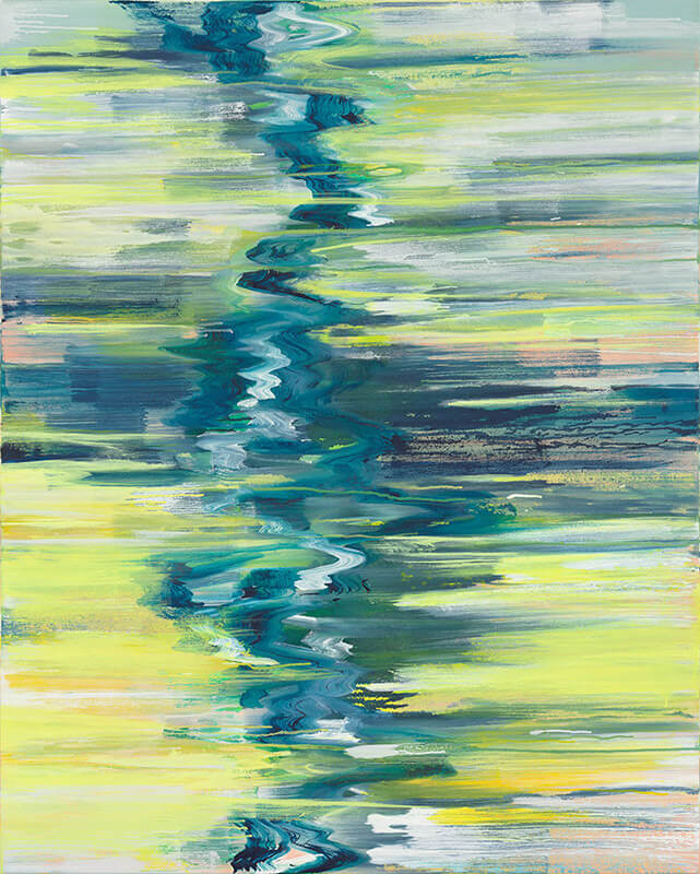 Bernd Zimmer | Fluss III, 2014 | Acryl/Leinwand | 150 x 120 cm | WVZ 2455