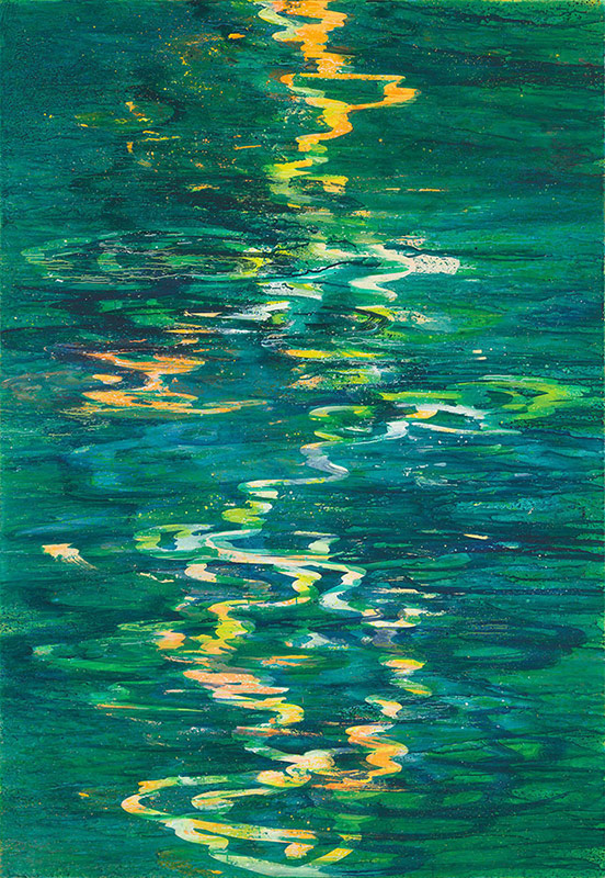 Bernd Zimmer | Schwimmendes Licht I, 2015 | Acryl/Leinwand | 290 x 200 cm | WVZ 2461