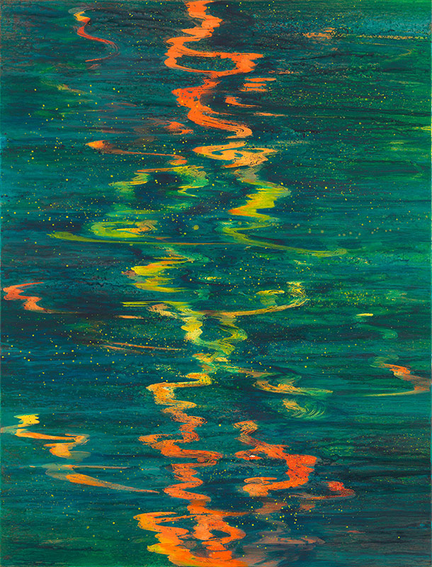 Bernd Zimmer | Im Fluss XX, 2015 | Acryl/Leinwand | 210 x 160 cm | WVZ 2471