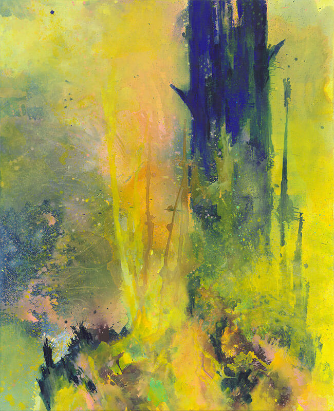 Bernd Zimmer | Blauer Baum Nebel I, 2015 | Acryl/Leinwand | 160 x 130 cm | WVZ 2501
