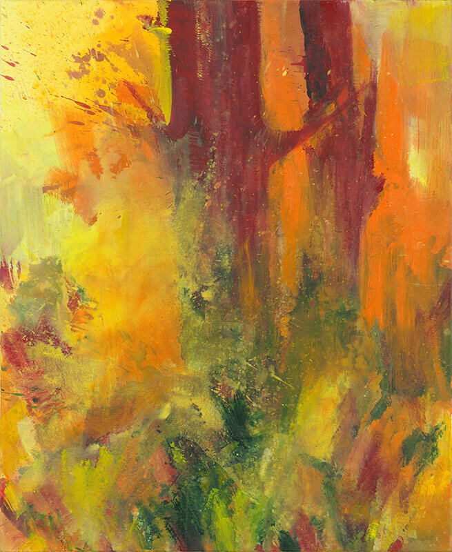 Bernd Zimmer | Roter Baum I, 2015 | Acryl/Leinwand | 110 x 90 cm | WVZ 2505