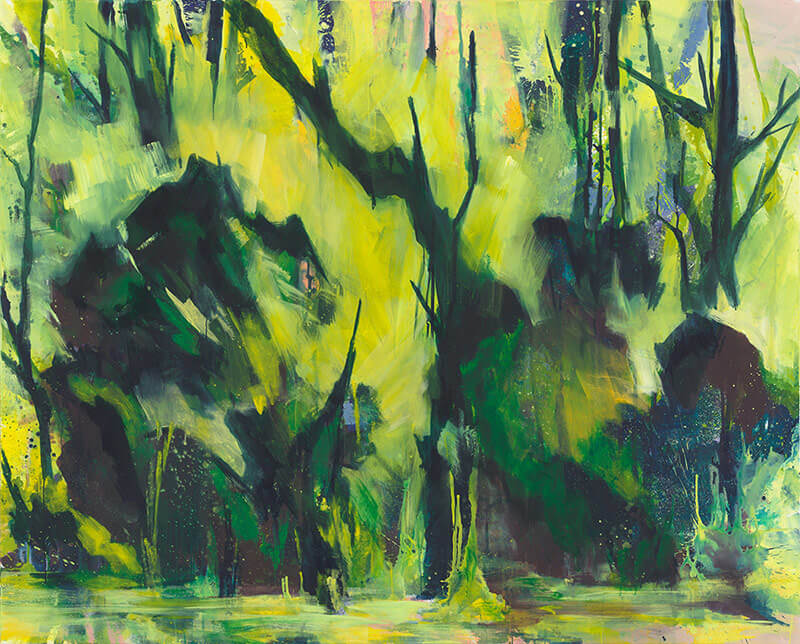 Bernd Zimmer | Sumpf. Baum, 2015 | Acryl/Leinwand | 210 x 260 cm | WVZ 2509