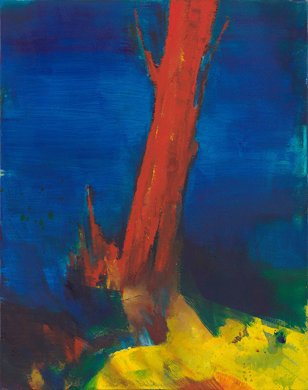 Bernd Zimmer | Roter Baum, 2017 | Acryl/Leinwand | 95 x 75 cm | WVZ 2575
