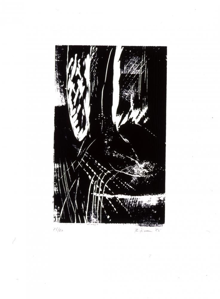 Bernd Zimmer | Lichtung (Blatt 7 der Folge „LICHTSPLITTER“), 1985 | 64,5 x 48,0 cm | 27 Exemplare | WVZ 007