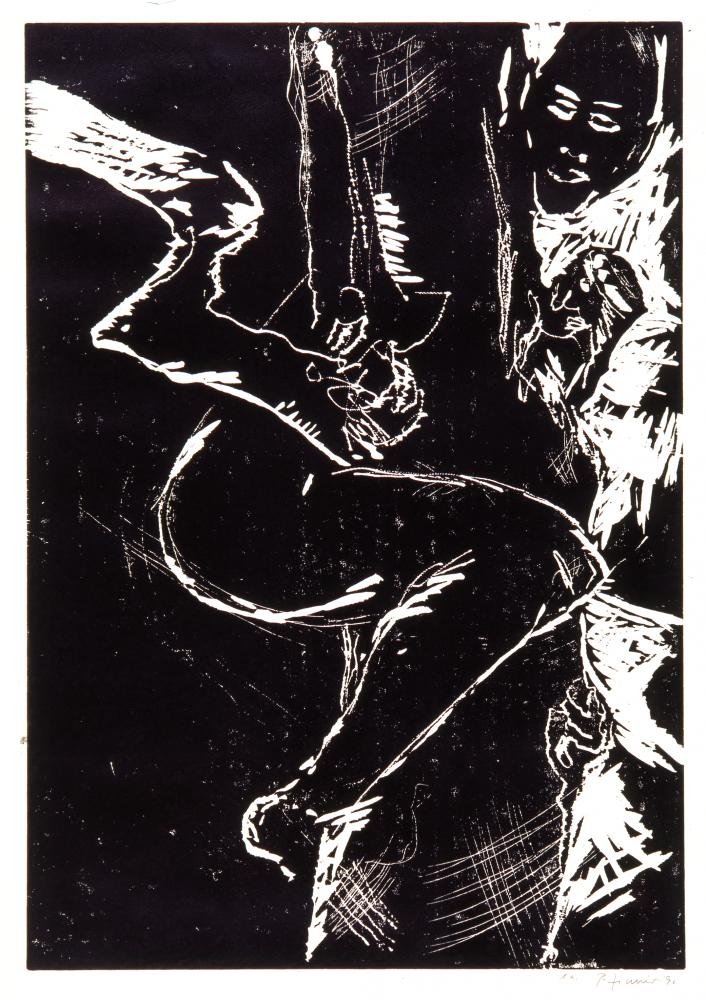 Bernd Zimmer | Mann im Baum II, 1990 | 140,0 x 100,0 cm | 7 Exemplare | WVZ 015.1