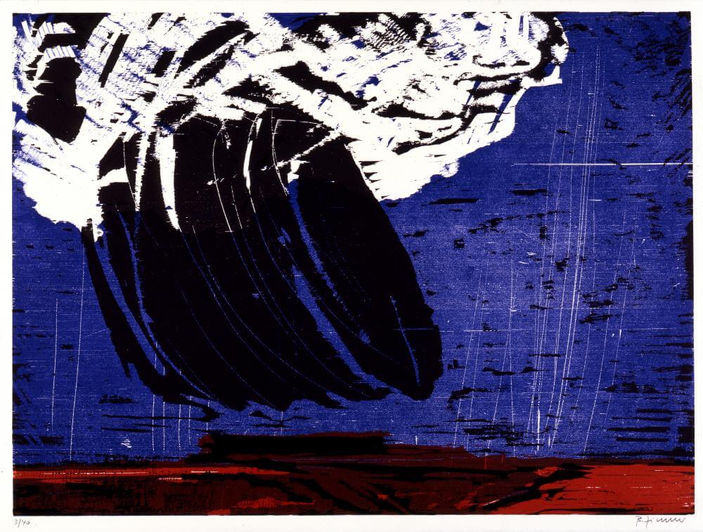 Bernd Zimmer | Ohne Titel (April) (Blatt 4 der Folge „MONATE“), 1990 | 60,5 x 80,5 cm | 40 Exemplare | WVZ 028