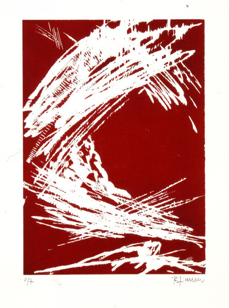 Bernd Zimmer | Aufwind II, 1991 | 64,5 x 47,8 cm | 7 Exemplare | WVZ 044