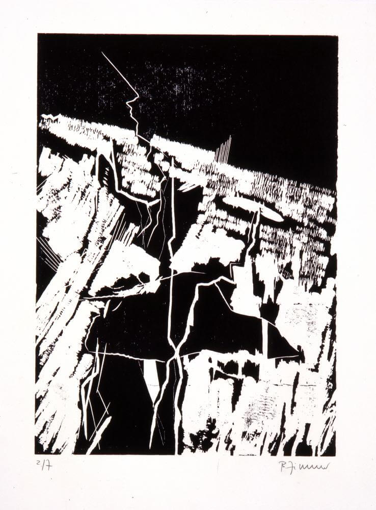 Bernd Zimmer | Erdspalte, 1991 | 64,5 x 47,8 cm | 7 Exemplare | WVZ 048