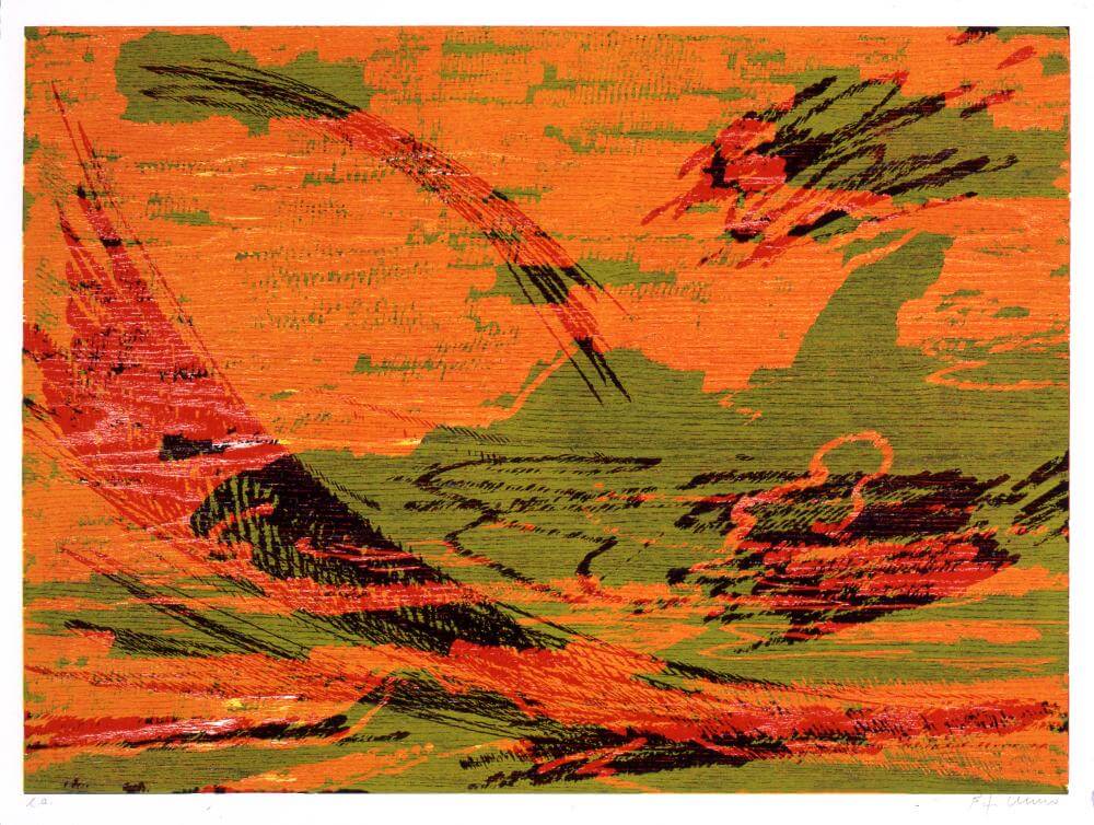 Bernd Zimmer | Sommer (Blatt 2 der Serie „Jahreszeiten“), 1992 | 64,0 x 84,0 cm | 50 Exemplare | WVZ 088