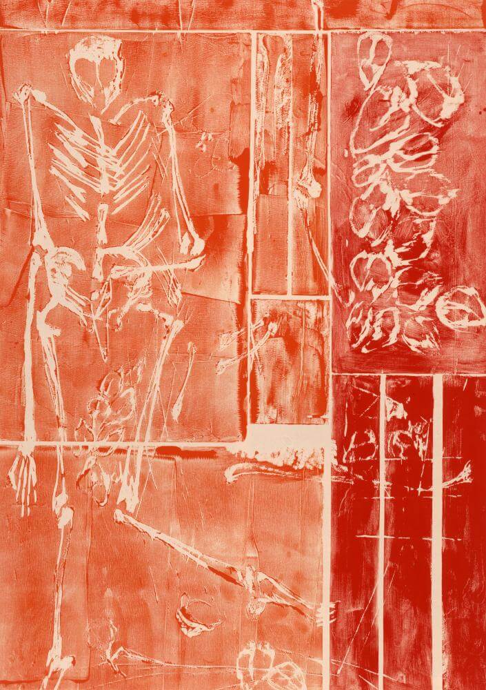 Bernd Zimmer | Knochen. Gerüst (2), 1993 | 212,0 x 150,0 cm | Unikat | WVZ 098