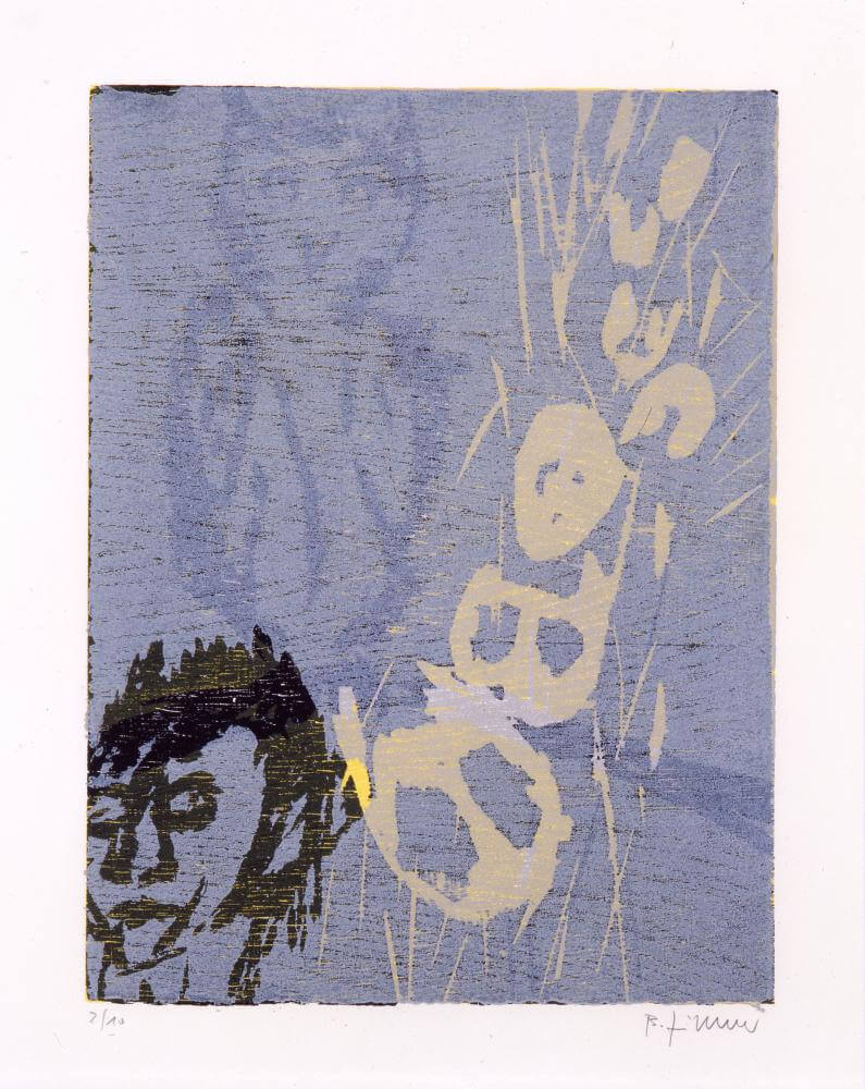 Bernd Zimmer | Eule/Kopf (3), 1995 | 50,0 x 38,0 cm | 10 Exemplare | WVZ 111