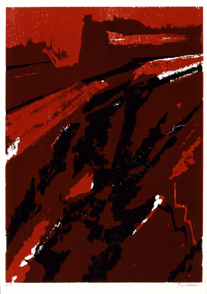 Bernd Zimmer | Ohne Titel (Blatt 5 der Folge „ERD-SCHNITT“), 1995 | 80,3 x 57,1 cm | 25 Exemplare | WVZ 120