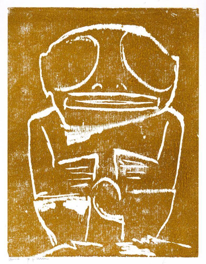 Bernd Zimmer | Tiki. Versteck, 1997 | 64,0 x 50,0 cm | Unikat | WVZ 159.1