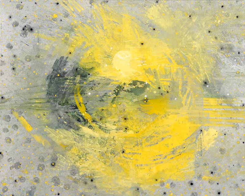 Augenspirale. Z-48, 2000 | Acryl, Metall, Pastell, Öl/Leinwand | 130 × 162 cm | WVZ 1683