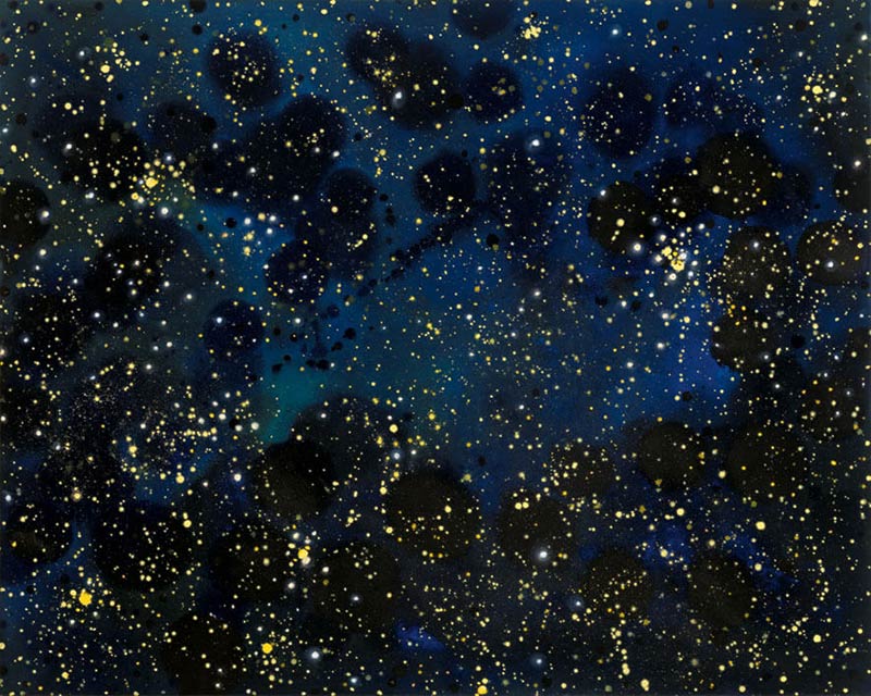 Sternhaufen II. Z-54, 2000 | Acryl, Öl, Pastell/Leinwand | 160 × 200 cm | WVZ 1689