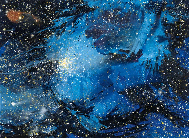 Sternhaufen. (Helix-Nebel) Z-67, 2001 | Acryl, Öl, Pastell/Leinwand | 190 × 260 cm | WVZ 1699
