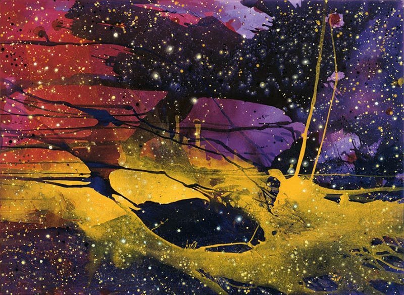 Interstellar Overdrive. Z-81, 2001 | Acryl, Öl, Pastell/Leinwand | 190 × 260 cm | WVZ 1718