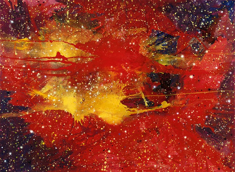 Starburst. Z-83-R, 2001 | Acryl, Öl, Pastell/Leinwand | 190 × 260 cm | WVZ 1721
