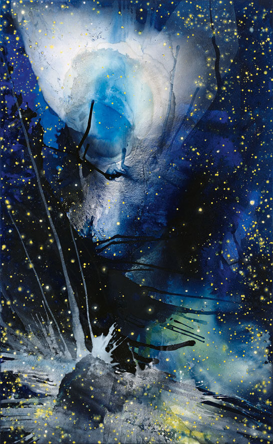 Deep Space. Z-93, 2002 | Acryl, Öl, Pastell/Leinwand | 220 × 135 cm | WVZ 1729