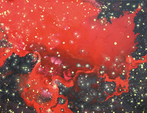 COSMOS F. N., 2002 | Acryl, Öl, Pastell/Leinwand | 83 × 105 cm | WVZ 1735