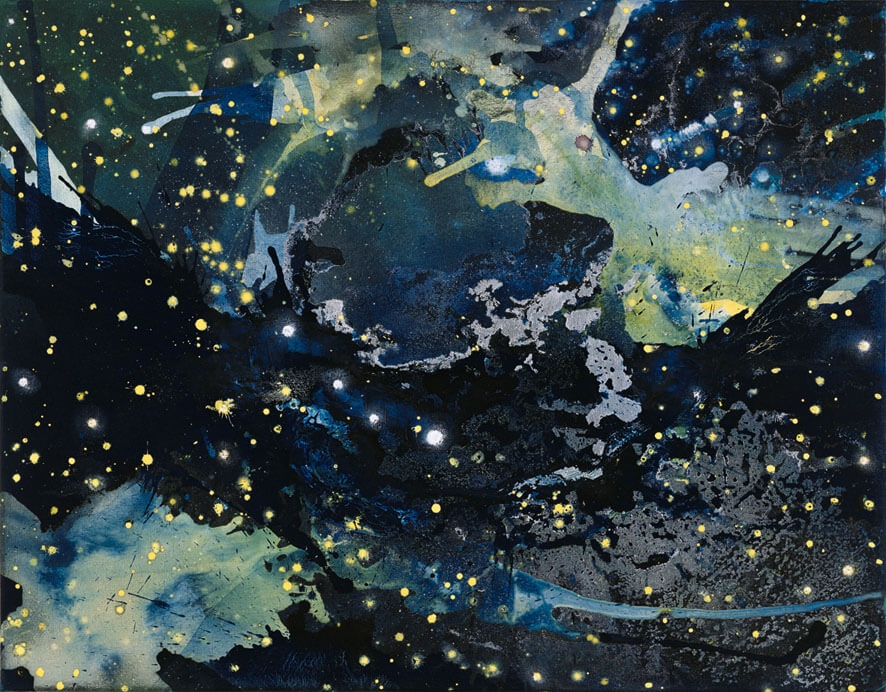 Cosmos (2), 2002 | Acryl, Öl, Pastell/Leinwand | 83 × 105 cm | WVZ 1737