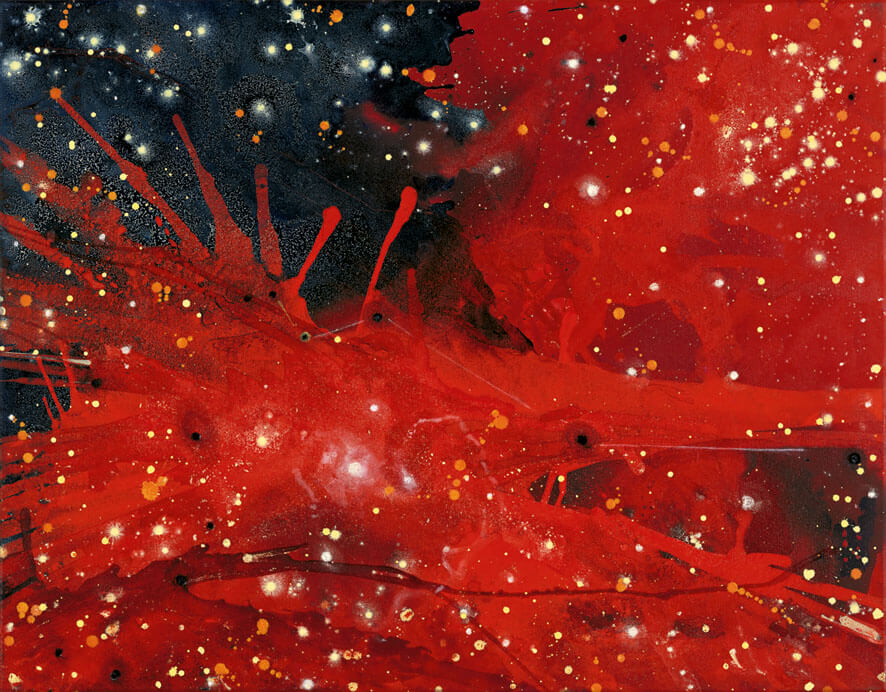 Cosmos (5), 2001/02 | Acryl, Öl, Pastell/Leinwand | 83 × 105 cm | WVZ 1740