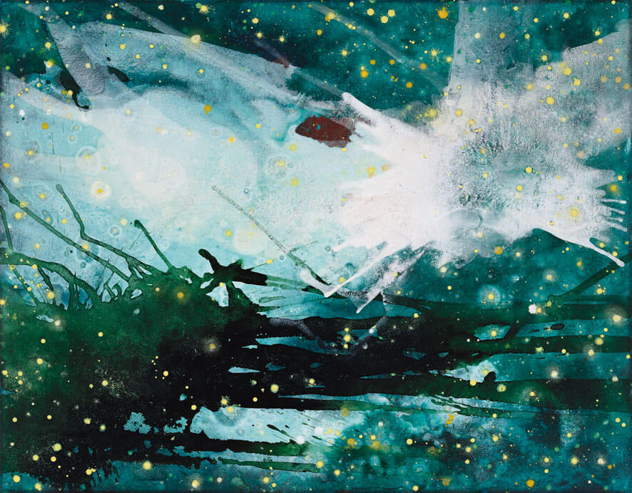Cosmos (6), 2002 | Acryl, Öl/Leinwand | 83 × 105 cm | WVZ 1741