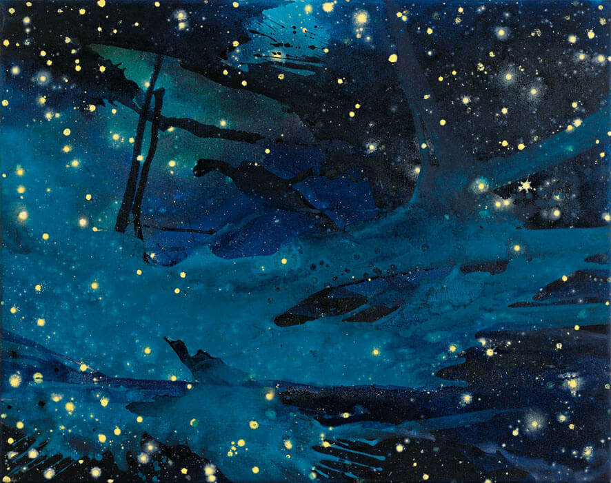 Cosmos (11), 2002 | Acryl, Öl, Pastell/Leinwand | 84 × 105 cm | WVZ 1743