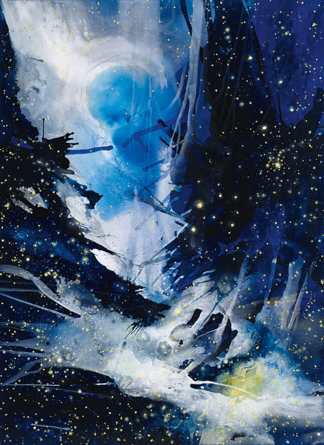 Deep Space. Z-107-IPH-3, 2002 | Acryl, Öl, Pastell/Leinwand | 260 × 190 cm | WVZ 1761