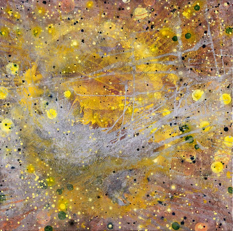 Planeten. Deepspace. Wirbel, 2005 | Acryl, Öl, Pastell/Leinwand | 120 × 120 cm | WVZ 1794