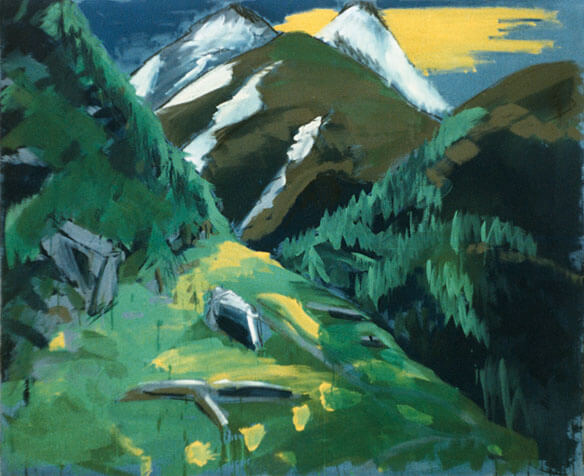 Gurgler Tal, 1980 | Dispersion/Leinwand | 160 × 200 cm | WVZ 171