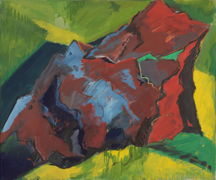 Zwieselstein, 1980 | Dispersion, Pastell/Leinwand | 130 × 160 cm | WVZ 175