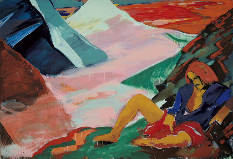 Traum vom Similaun, 1980/81 | Dispersion, Öl/Leinwand | 205 × 300 cm | WVZ 197