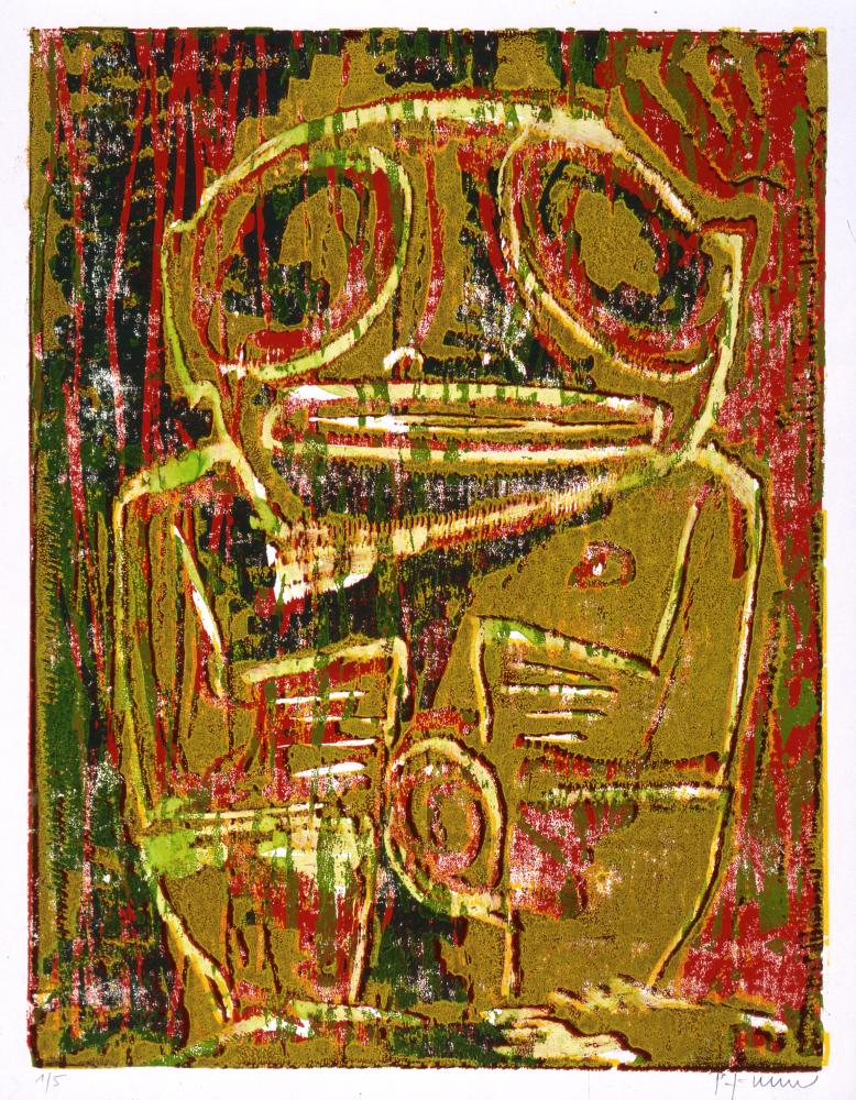 Bernd Zimmer | Tiki. Versteck, 1997 | 64,0 x 50,0 cm | 5 Exemplare | WVZ 159.5