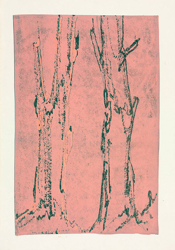 Zwei Bäume (Tinzenhorn), 2014 | 100,0 x 70,0 cm | Unikat | WVZ 554.1