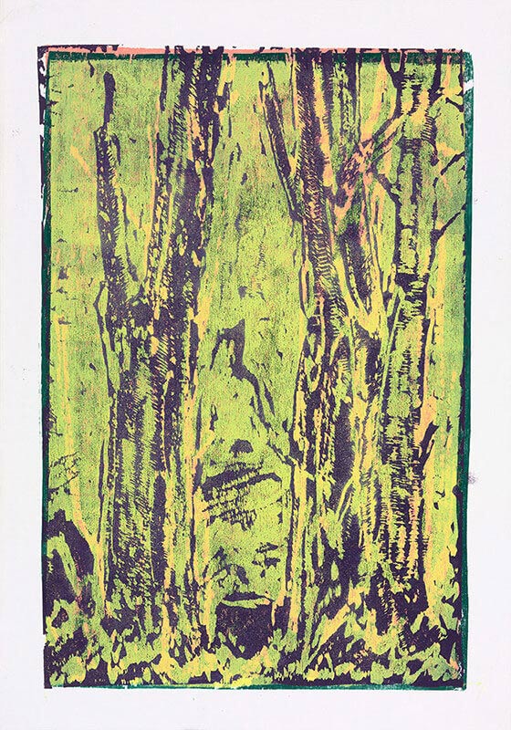 Zwei Bäume (Tinzenhorn), 2014 | 100,0 x 70,0 cm | Unikat | WVZ 554.10