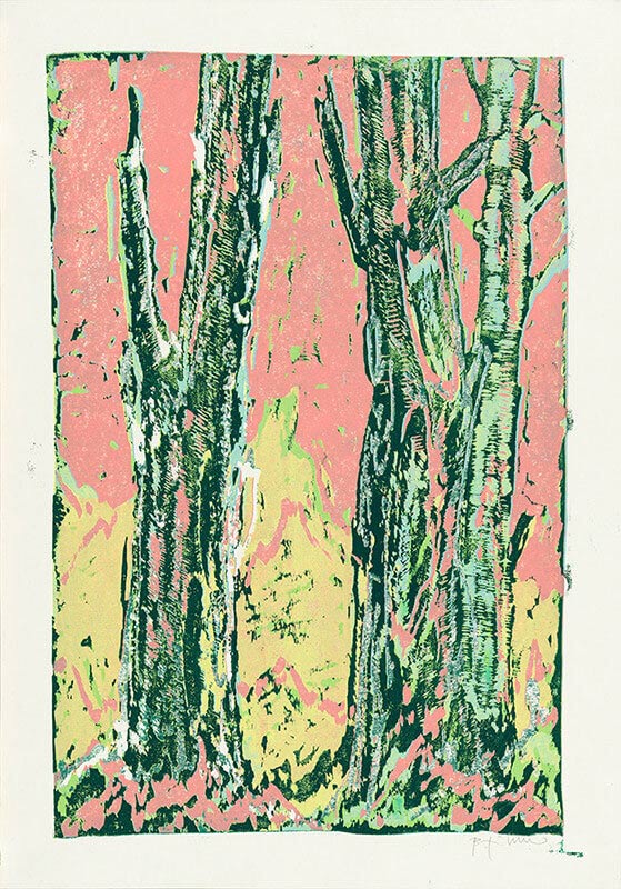 Zwei Bäume (Tinzenhorn), 2014 | 100,0 x 70,0 cm | Unikat | WVZ 554.11