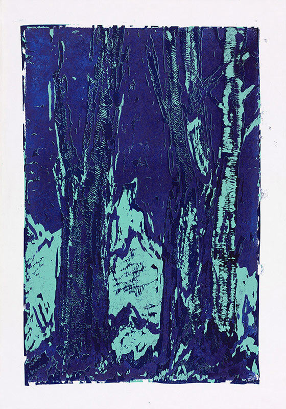 Zwei Bäume (Tinzenhorn), 2014 | 100,0 x 70,0 cm | Unikat | WVZ 554.3
