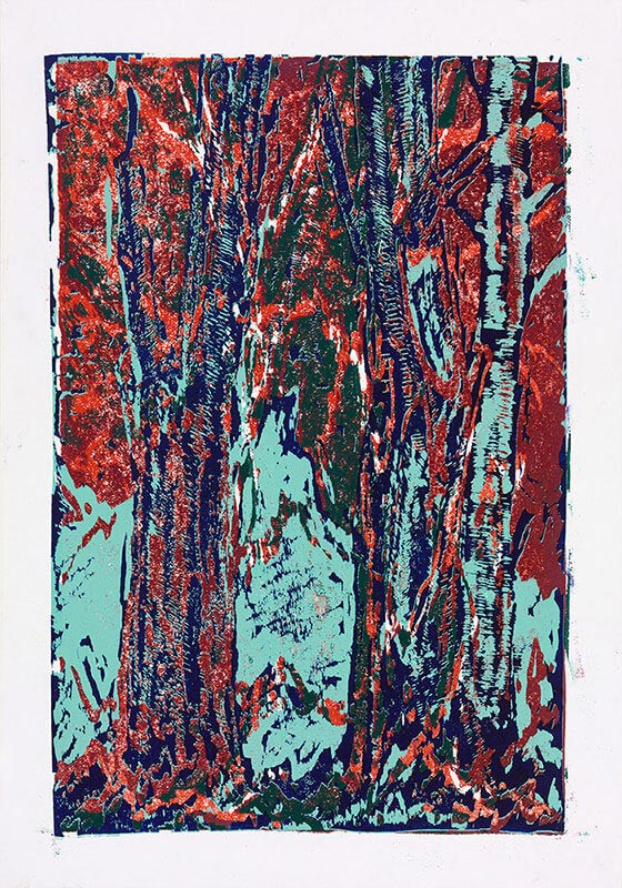 Zwei Bäume (Tinzenhorn), 2014 | 100,0 x 70,0 cm | Unikat | WVZ 554.8