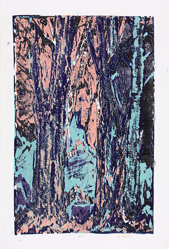 Zwei Bäume (Tinzenhorn), 2014 | 100,0 x 70,0 cm | Unikat | WVZ 554.9