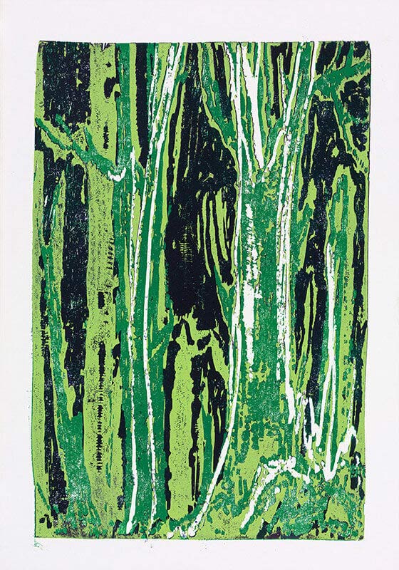 Zwei Bäume (Tinzenhorn), 2014 | 100,0 x 70,0 cm | Unikat | WVZ 555.5
